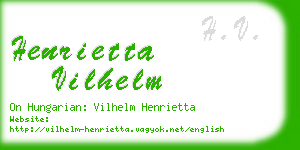 henrietta vilhelm business card